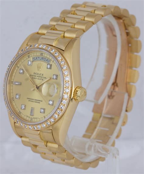 rolex day date 36 gold president|Rolex presidential 18k solid gold.